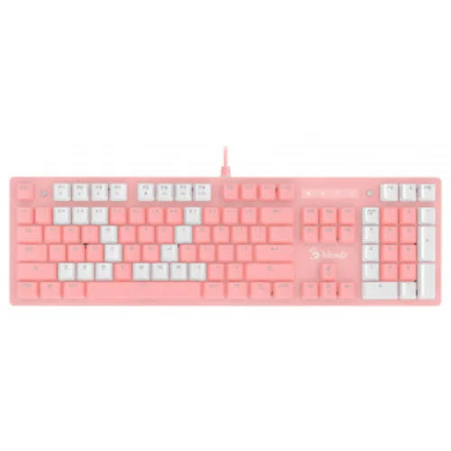 Клавиатура A4Tech Bloody B800 Dual Color механическая розовый/белый USB for gamer LED